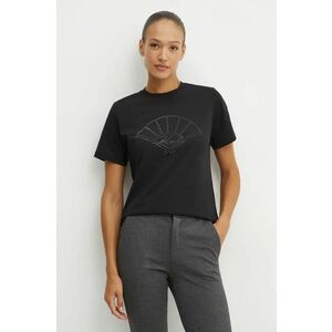 Karl Lagerfeld tricou din bumbac femei, culoarea negru, 246W1702 imagine