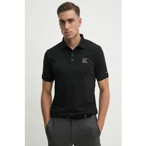 Karl Lagerfeld tricou polo barbati, culoarea negru, neted, 544221.745024 imagine