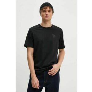 PS Paul Smith tricou din bumbac barbati, culoarea negru, cu imprimeu, M2R.011R.NP4814 imagine