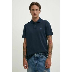 Timberland polo de bumbac culoarea albastru marin, neted, TB0A6VDP4331 imagine