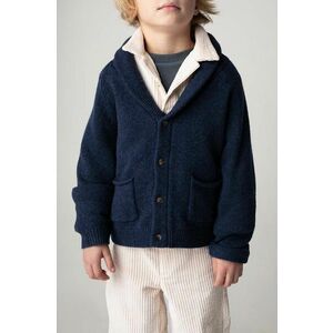 Donsje cardigan de lână pentru copii Kicher Merino Wool Cardigan culoarea albastru marin, 4090400 imagine