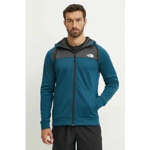 The North Face hanorac Reaxion culoarea turcoaz, cu glugă, modelator, NF0A7Z9O7AO1 imagine