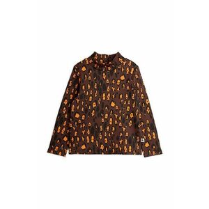 Mini Rodini longsleeve copii Leopard culoarea maro, modelator, 2472014116 imagine