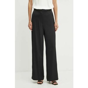 Ivy Oak pantaloni femei, culoarea negru, drept, high waist, IO115175 imagine