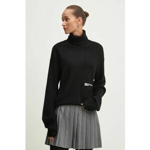 Karl Lagerfeld Cardigan femei, culoarea negru, light imagine