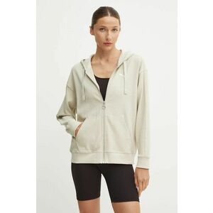 Puma bluza femei, culoarea bej, cu glugă, neted, 681631 imagine