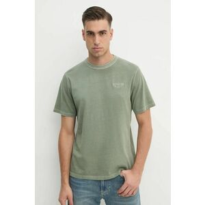 Pepe Jeans tricou din bumbac ARIS barbati, culoarea verde, cu imprimeu, PM509630 imagine