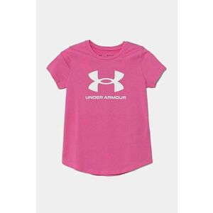 Under Armour tricou copii culoarea roz imagine