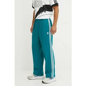 adidas Originals pantaloni de trening Adicolor Baggy Fit Firebird Pant culoarea turcoaz, cu imprimeu, IZ2473 imagine