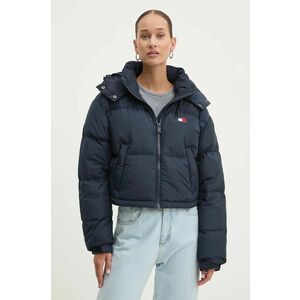 Tommy Jeans geaca de puf femei, culoarea albastru marin, de iarna, DW0DW18609 imagine