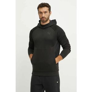 Puma bluză trening PumaTech culoarea negru, cu glugă, neted, 624381 imagine