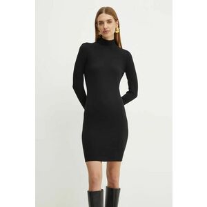 Silvian Heach rochie BENEL culoarea negru, mini, mulata, GPA24307VE imagine