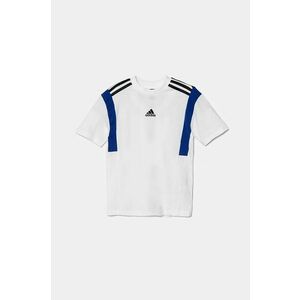 adidas tricou de bumbac pentru copii B T CB culoarea alb, cu imprimeu, JE0316 imagine