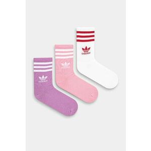 adidas Originals sosete 3-pack femei, culoarea roz, IX7510 imagine