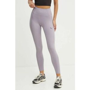 Puma jambiere de yoga STUDIO FOUNDATION culoarea violet, neted, 524847 imagine