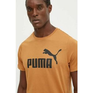 Puma tricou din bumbac culoarea maro, cu imprimeu imagine