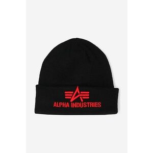 Alpha Industries căciulă 3D Beanie culoarea negru, din țesătură uni 168910.94-black imagine