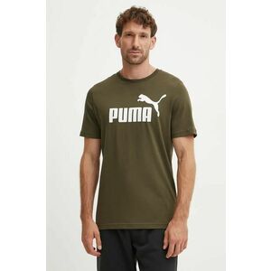 Puma tricou din bumbac culoarea maro, cu imprimeu imagine