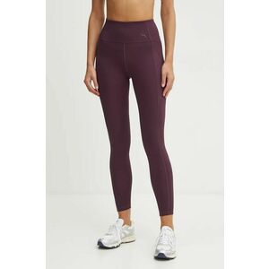 Puma leggins de antrenament Favorite Forever culoarea violet, neted, 520267 imagine