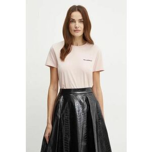 Karl Lagerfeld tricou din bumbac femei, culoarea roz, 245W1714 imagine