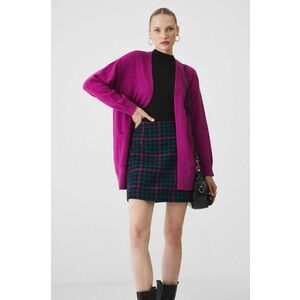 Medicine cardigan din amestec de lana culoarea violet, călduros imagine