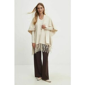 Answear Lab poncho culoarea bej, light imagine