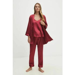 Answear Lab compleu pijama culoarea bordo imagine