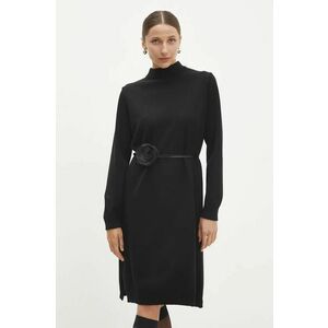 Answear Lab rochie culoarea negru, midi, drept imagine