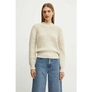 Silvian Heach pulover TILZI femei, culoarea bej, cu turtleneck, CVA24034MA imagine