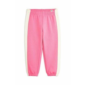 Mini Rodini pantaloni de trening din bumbac pentru copii culoarea roz, neted, 2473011228 imagine