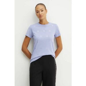 Karl Lagerfeld tricou din bumbac femei, culoarea violet, 246W1719 imagine