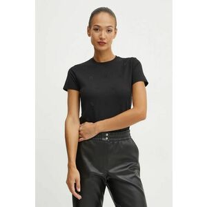 Karl Lagerfeld tricou din bumbac femei, culoarea negru, 246W1719 imagine