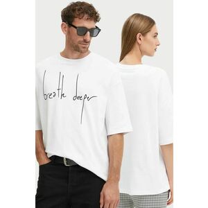 A.P.C. tricou din bumbac t-shirt journey culoarea alb, modelator, COHFM.M26440 imagine