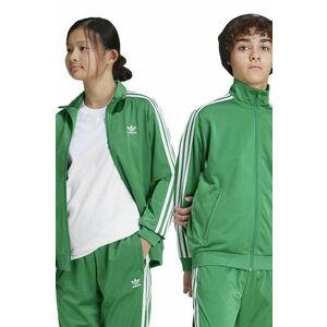 adidas Originals bluza copii FIREBIRD TOP culoarea verde, cu imprimeu, IY9801 imagine