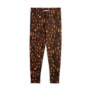 Mini Rodini leggins copii Leopard culoarea maro, modelator, 2473011016 imagine