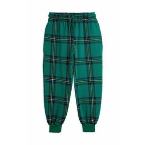 Mini Rodini pantaloni de trening din bumbac pentru copii culoarea verde, modelator, 2473013875 imagine