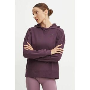 Puma hanorac de antrenament Cloudspun culoarea violet, cu glugă, neted, 525762 imagine