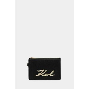 Karl Lagerfeld carcasa din piele culoarea negru, 246W3295 imagine