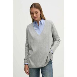 Pepe Jeans pulover din amestec de lana ISELA V-NECK femei, culoarea gri, light, PL702220 imagine