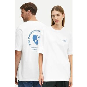 Samsoe Samsoe tricou din bumbac SAPOETRY culoarea alb, cu imprimeu, U24300010 imagine