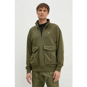 G-Star Raw bluza barbati, culoarea verde, cu glugă, cu imprimeu, D25096-D566 imagine