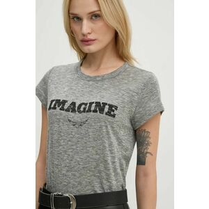 ZADIG&VOLTAIRE tricou femei, culoarea gri, JWTS01686 imagine