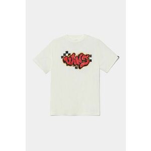 Vans tricou de bumbac pentru copii BY Tagged culoarea bej, cu imprimeu, VN000K10FS81 imagine