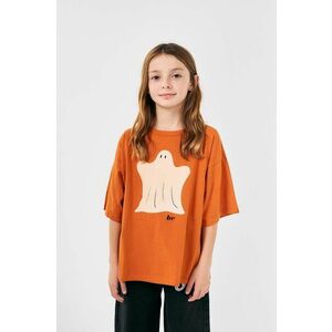 Bobo Choses tricou de bumbac pentru copii Funny Ghost culoarea portocaliu, cu imprimeu, 224AC006 imagine