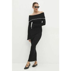 Answear Lab rochie culoarea negru, maxi, mulata imagine