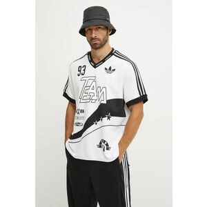 adidas Originals tricou Team 93 Jersey barbati, culoarea alb, modelator, JN0808 imagine