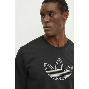 adidas Originals tricou din bumbac Outline Tee barbati, culoarea negru, cu imprimeu, IY4882 imagine