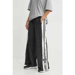 adidas Originals pantaloni Adibreak Velour Track Pant femei, culoarea negru, modelator, IW5586 imagine