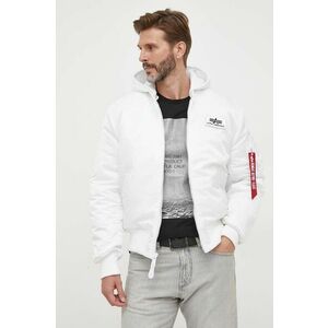 Alpha Industries geaca bomber MA-1 ZH Back Print barbati, culoarea alb, de iarna imagine