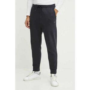 Boss Green pantaloni de trening culoarea albastru marin, neted imagine